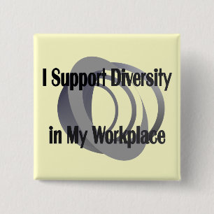 Apoyo la diversidad en mi botón de trabajo