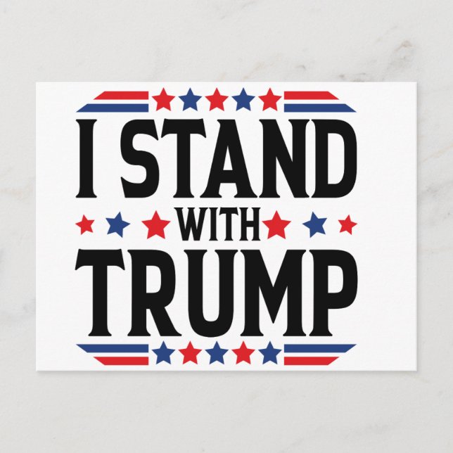 Apoyo la tarjeta postal de la campaña de Trump (Anverso)