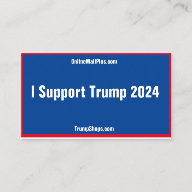 Apoyo las tarjetas de presentación de Trump 2024 (Anverso)