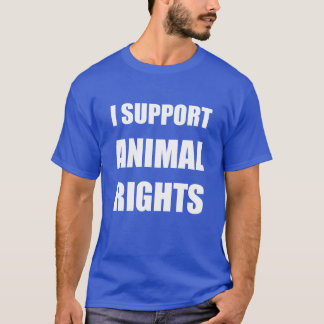 Apoyo los derechos de los animales de la camiseta