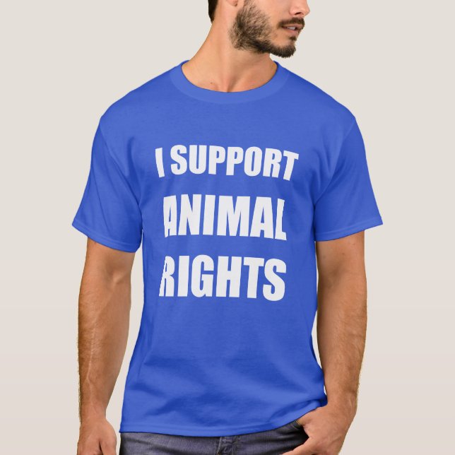 Apoyo los derechos de los animales de la camiseta (Anverso)