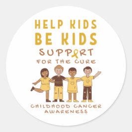 apoyo para el cáncer infantil en la etiqueta de Pe