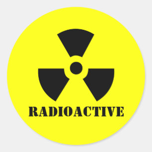 Apoyos RADIACTIVOS de Halloween de la etiqueta de