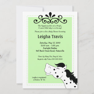 Appaloosa Horse Neutral 5x7 Invitación Baby Shower