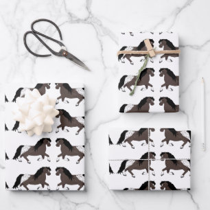 Appaloosa Ponies Envolver hojas de papel