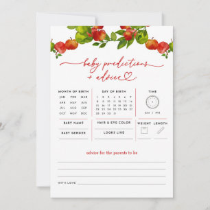 Apple Baby Predictions and Advances Baby Shower Ga