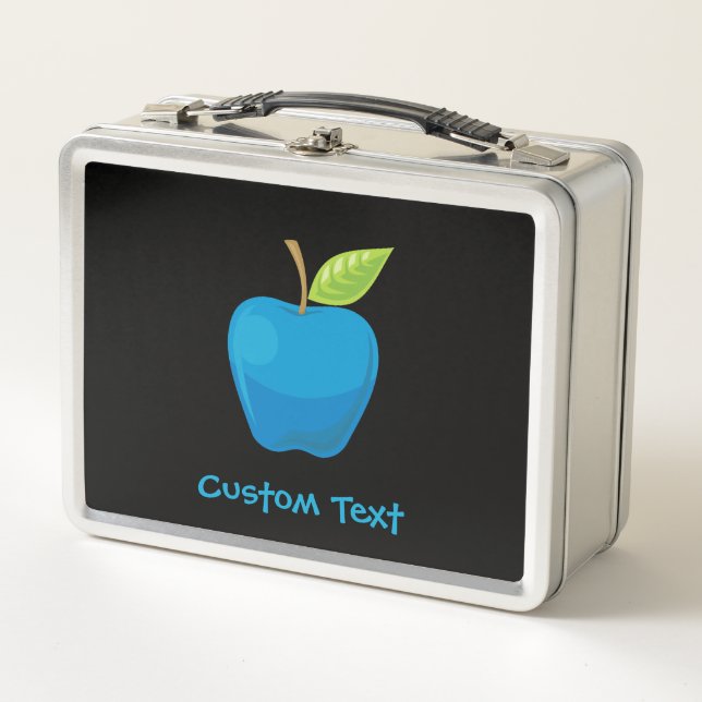 Apple Blue Metalizado Lunch Box (Anverso)