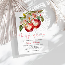 Apple de mi vista cae Invitación Baby Shower de Ap