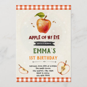 Apple de mis ojos invitación de cumpleaños