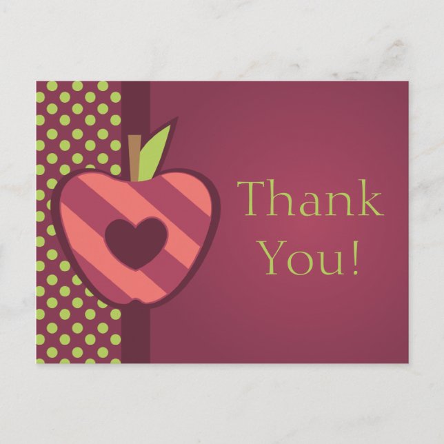 Apple de Nuestro Ojo cumpleaños gracias postal (Anverso)