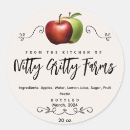 Apple Jam Jelly conserva la etiqueta de Personaliz