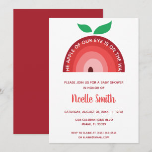 Apple of our Eye, arcoiris Apple, invitación Baby