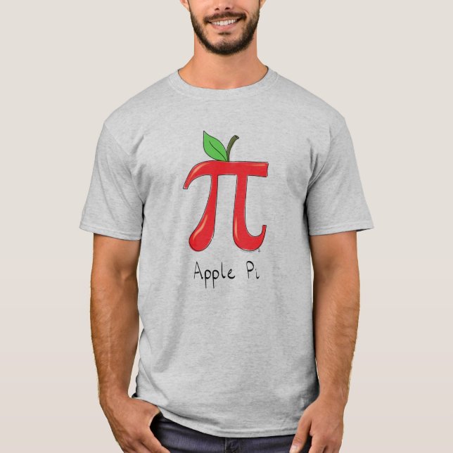 Apple Pi Cute Math Pi Day camiseta masculina (Anverso)