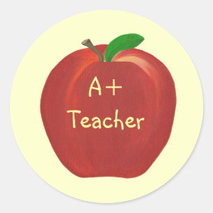 Apple rojo, A+ Pegatinas del profesor