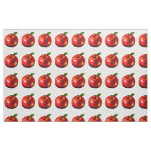 Apple rojo imprime la tela