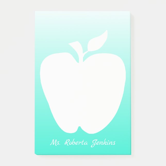 Apple siluetea el cuaderno de notas del profesor (Anverso)