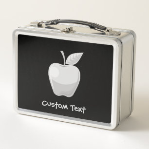 Apple Silver Metalizado Lunch Box