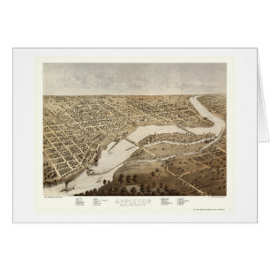 Appleton, mapa panorámico de los WI - 1867