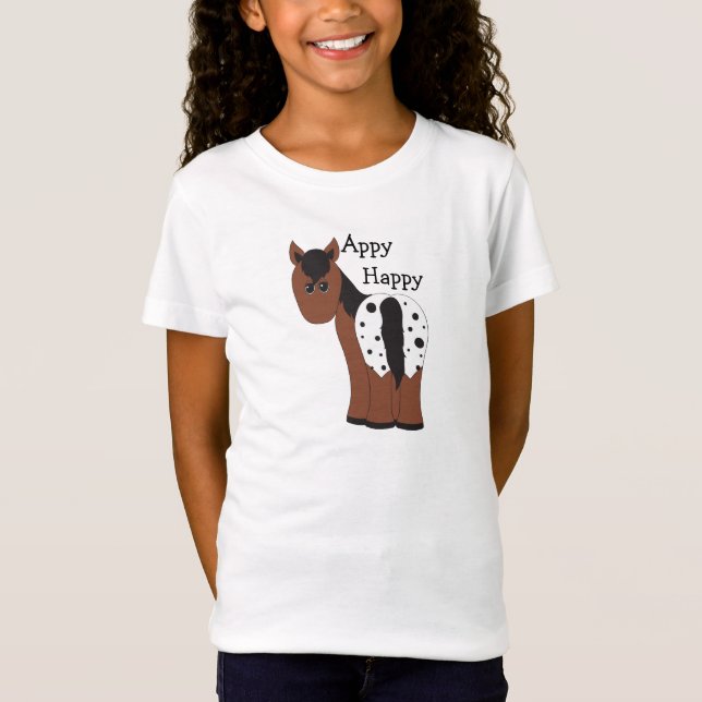 Appy Happy Blanket Appaloosa Caballo Camiseta (Anverso)