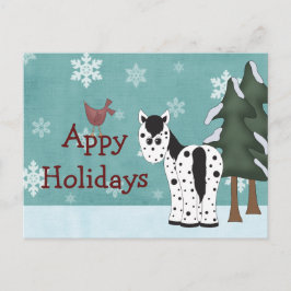 Appy Holidays Horse Navidades Saludo Tarjeta Post