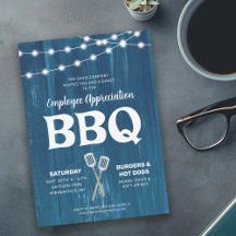 Apreciación de los empleados Invitación a BBQ Rust