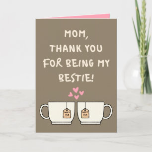 Apreciación de mamá, gracias mamá, tarjeta del día