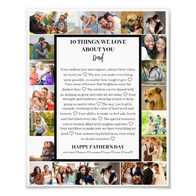 Apreciación de papá | Collage de fotos del Día del (Frente)