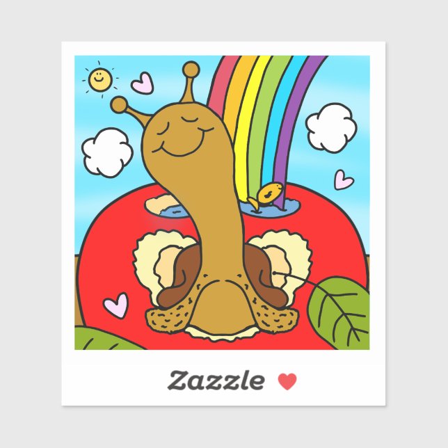 Apreciación del profesor de caracol Pegatina de vi (Hoja)