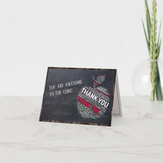 Apreciación del profesor Tarjeta de agradecimiento (Anverso)