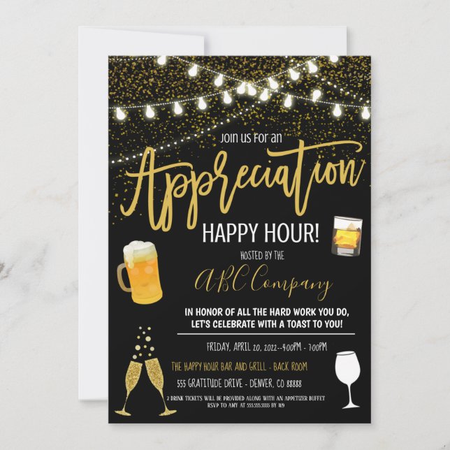 Apreciación Invitación a Happy Hour (Anverso)