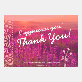 Apreciación y agradecimiento con el campo de flore