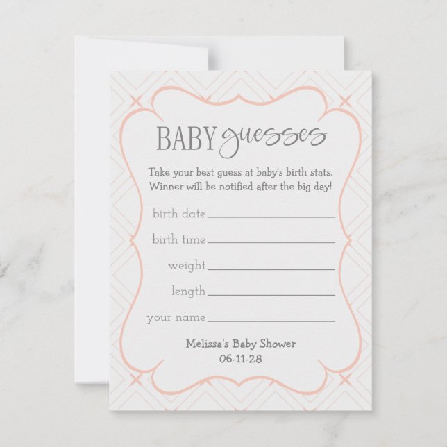 Apreciaciones del bebé geométrico del Pastel Peach (Anverso)