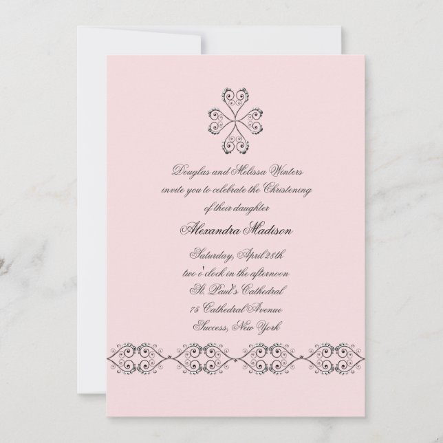 Apreciada invitación a la celebración religiosa (Anverso)