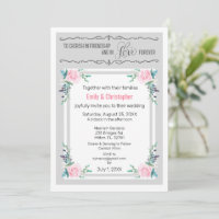 Apreciar en la invitación a la amistad y a la boda