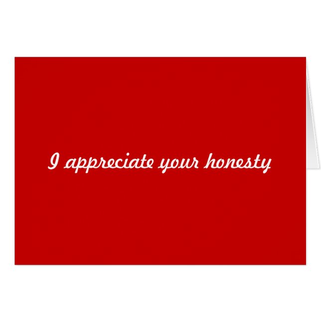 Aprecio tu honestidad (Anverso (Horizontal))