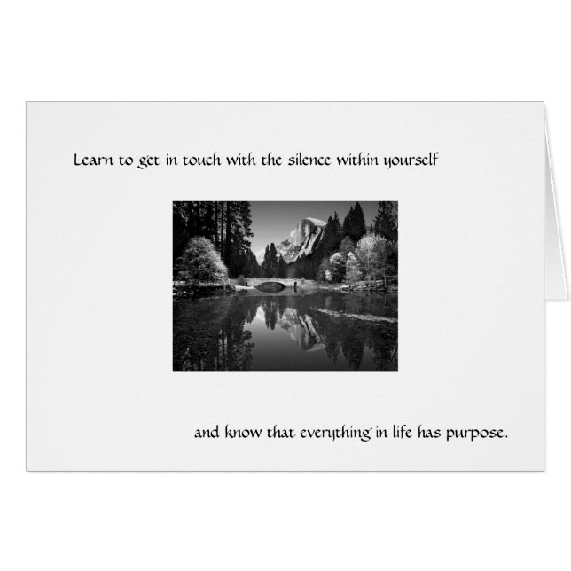 Aprenda conseguir en contacto con el silencio… (Anverso (Horizontal))