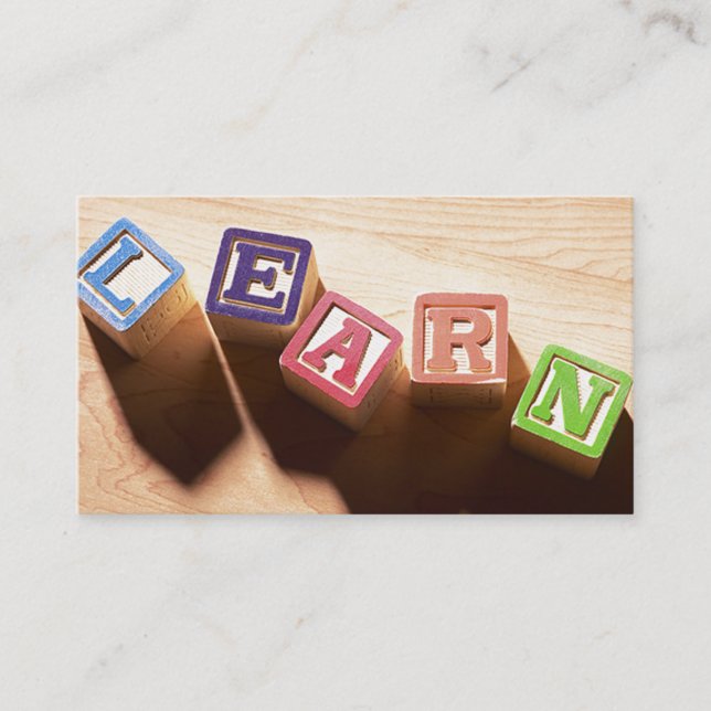 APRENDA LA TARJETA DE VISITA DE LOS EDUCADORES (Anverso)