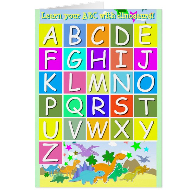 Aprenda su ABC con alfabeto del A-Z de las letras (Frente)