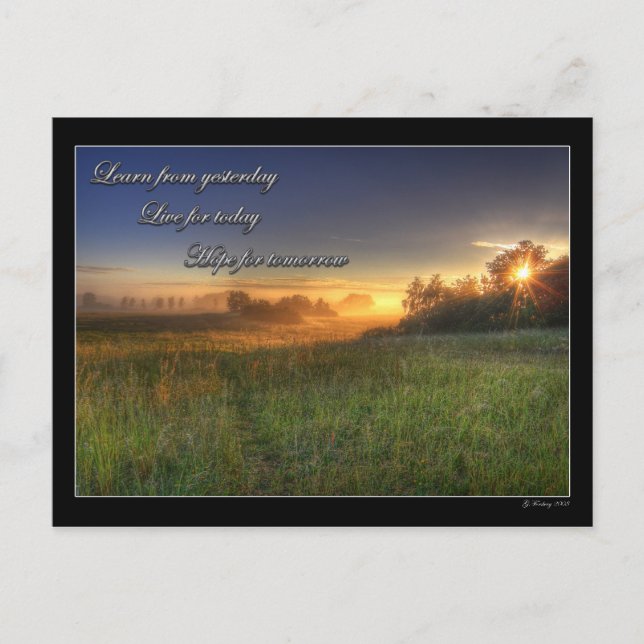 Aprende de ayer...... postal (Anverso)