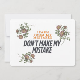 Aprender de mi invitación a error y mi postal - Ne