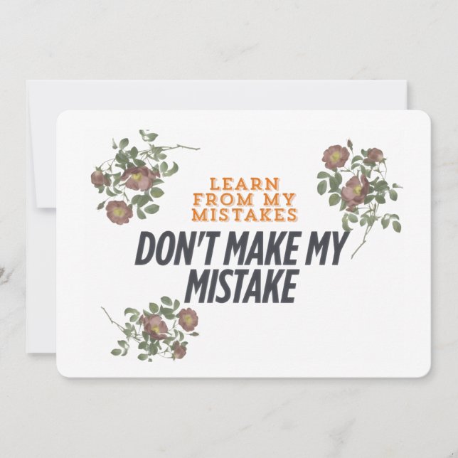 Aprender de mi invitación a error y mi postal - Ne (Anverso)