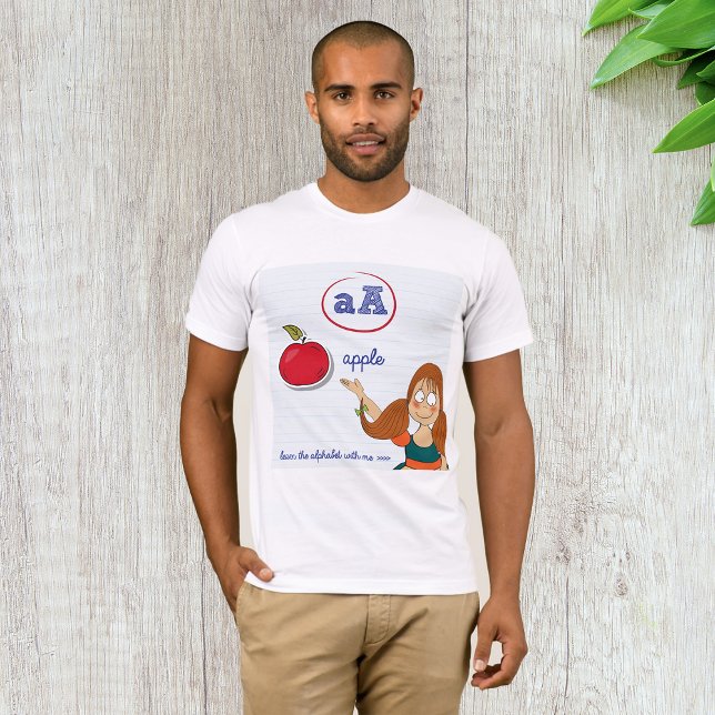 Aprender la camiseta de los hombres alfabetos (Subido por el creador)