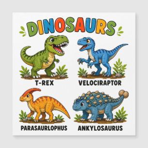 Aprendizaje de especies de dinosaurios para niños
