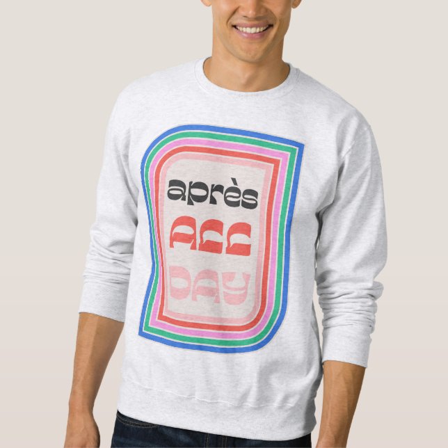 Après All Day 70 Sudadera retro tipo a rayas (Anverso)