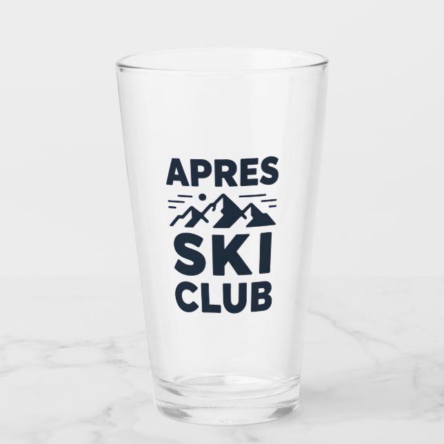 Apres Ski Club Mountain Logo - Custom Mens Winter  (Anverso)