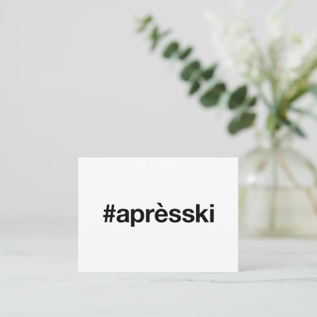 APRES SKI Etiqueta (Anverso de pie)