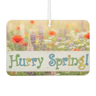 ¡Apresúrate Primavera! Ambientador Rectangular de 