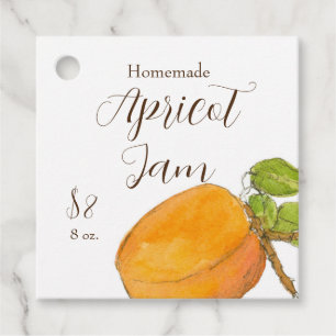 Apricot Jam Homemade Canning Jar Hang Etiqueta