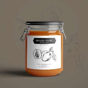 Apricot Jam Jar Etiqueta Diseño