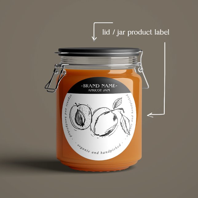 Apricot Jam Jar Etiqueta Diseño (Subido por el creador)